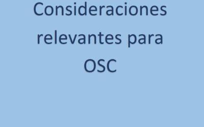 COVID-19 Consideraciones relevantes para OSC
