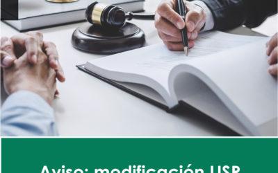Aviso modificación LISR