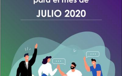 Obligaciones legales OSC para el mes de julio 2020