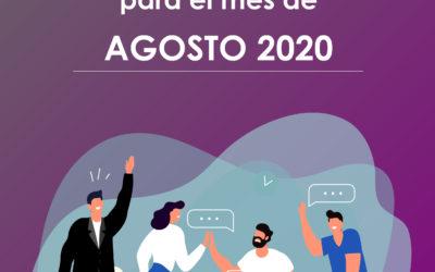 Obligaciones legales OSC para el mes de agosto 2020