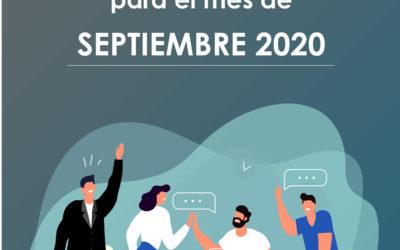 Obligaciones legales OSC para el mes de septiembre 2020