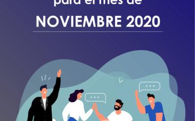 Obligaciones legales OSC para el mes de noviembre 2020