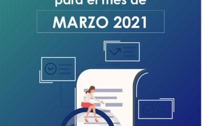 Obligaciones legales OSC para el mes de marzo 2021