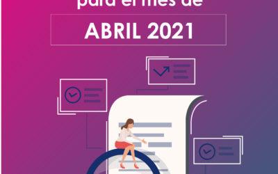 Obligaciones legales OSC para el mes de abril 2021