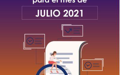 Obligaciones legales OSC para el mes de julio 2021