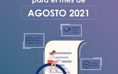 Obligaciones legales OSC para el mes de agosto