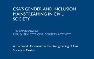 Institutional Strengthening wih Gender and Inclusion Perspective in CSOs