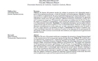 La diversidad sexual y sus representaciones en la juventud