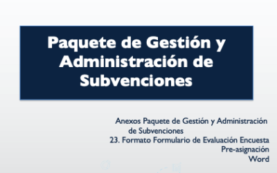 Formato Formulario de evaluación encuesta pre asignación