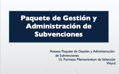 Formato Memorándum de Selección