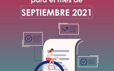 Obligaciones legales OSC para el mes de septiembre 2021
