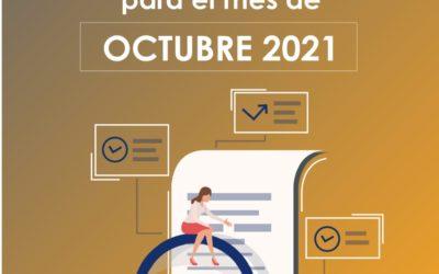 Obligaciones legales OSC para el mes de octubre 2021
