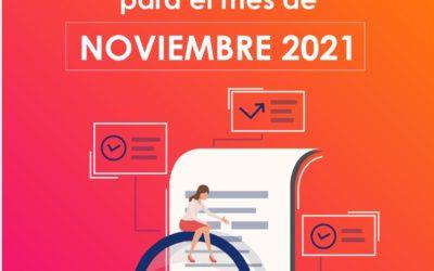 Obligaciones legales OSC para el mes de noviembre 2021