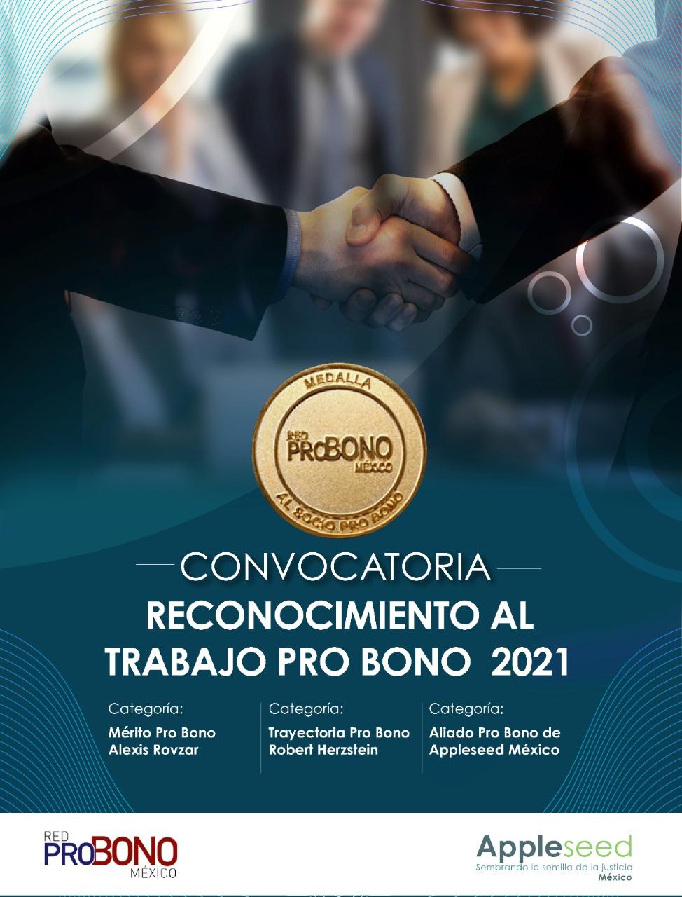 Convocatoria “Reconocimiento al trabajo Pro Bono 2021”
