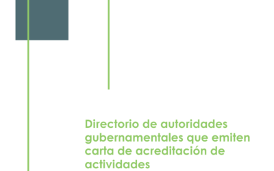 Directorio de autoridades gubernamentales que emiten carta de acreditación de actividades