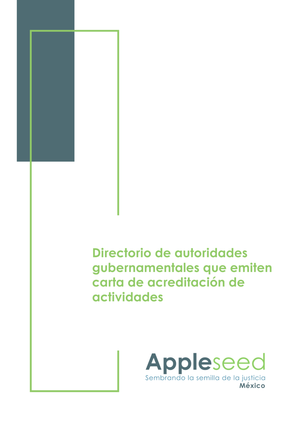 Directorio de autoridades gubernamentales que emiten carta de acreditación de actividades