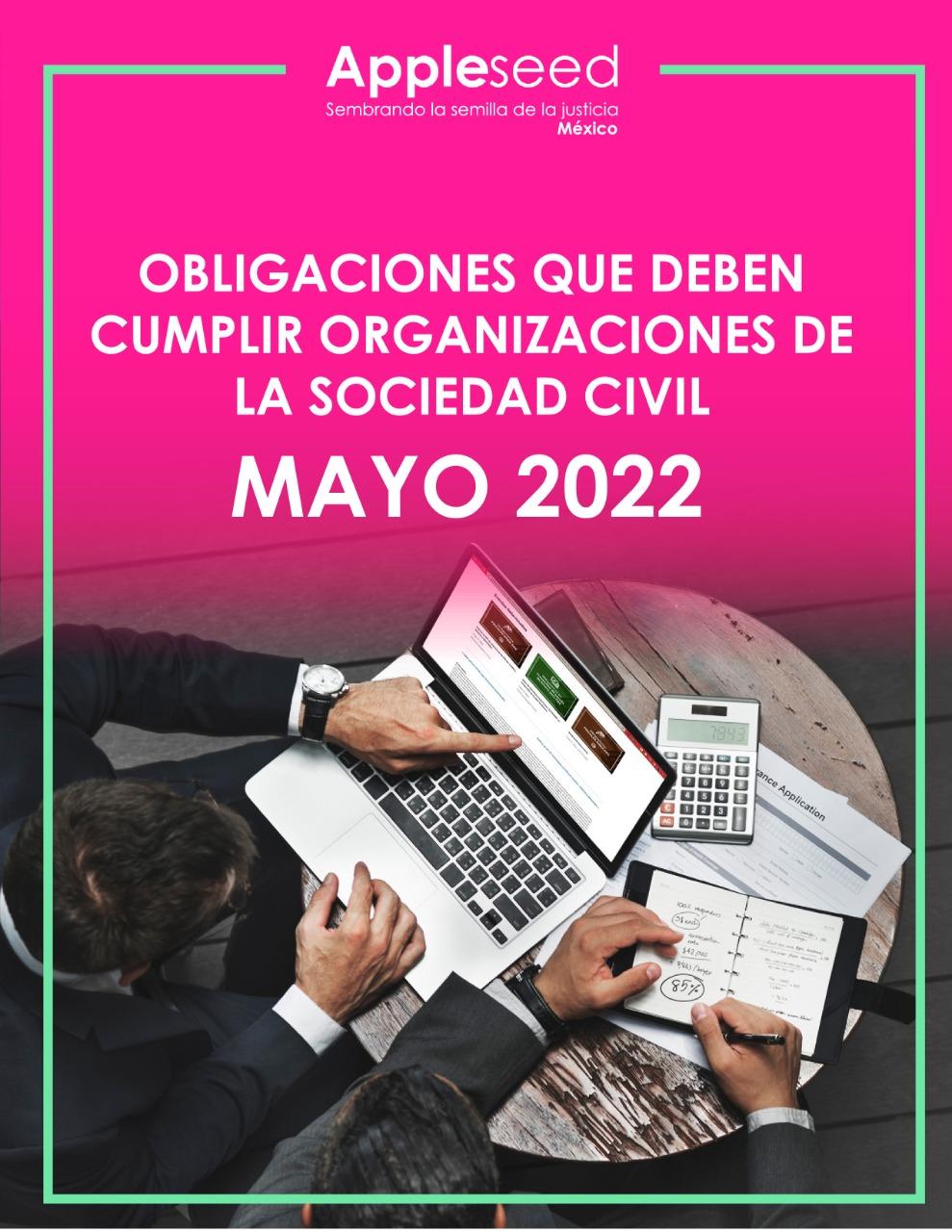 Obligaciones legales OSC para el mes de mayo 2022