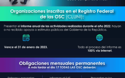 Obligaciones legales OSC para el mes de enero 2023