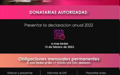Obligaciones legales OSC para el mes de febrero 2023