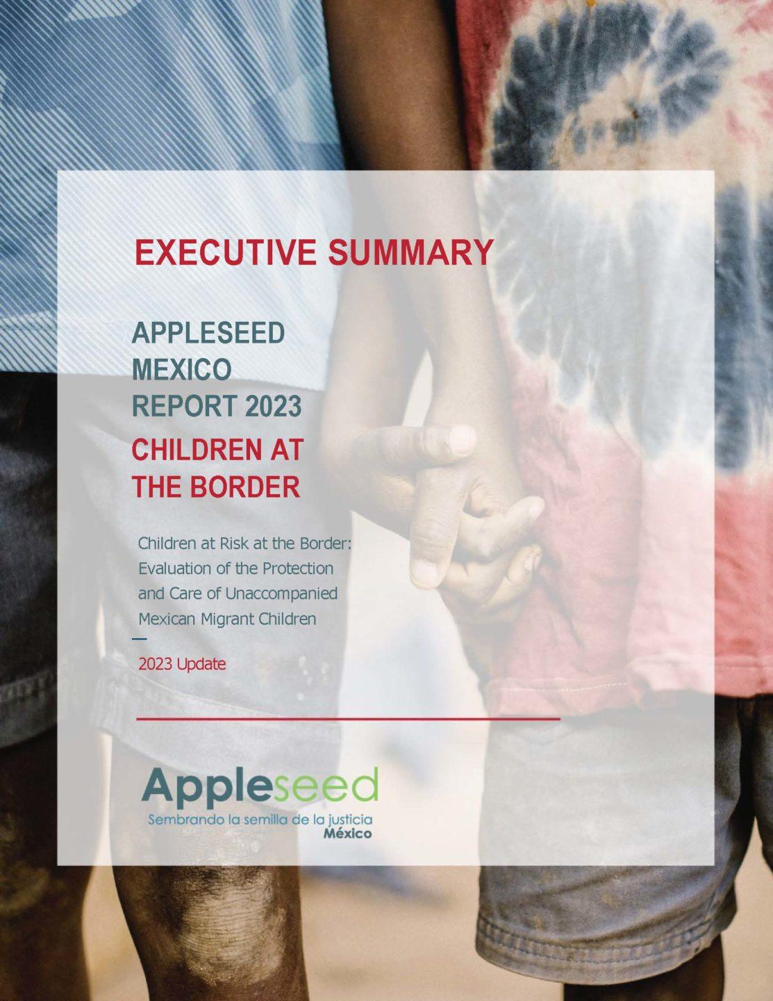 Executive Summary 2023 | Children at Risk at the Border: Evaluation of the Protection and Care of Unaccompanied Mexican Migrant Children
